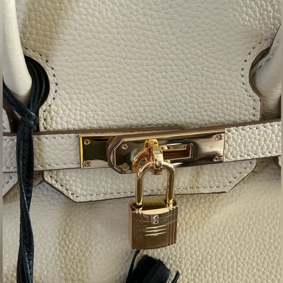 Genuine Leather Birkin Style Bag NEW - Picture 5 of 17